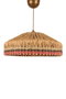 Opviq BK025 Lámpara de Araña con Tapa de Macramé, Ecru
